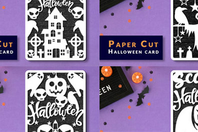 Σετ των 2 Intra απο ξύλο plywood 3mm-4mm πάχος – Σετ προτύπων καρτών αποκριών κομμένων χαρτιού Δίασταση  20x20 cm INTRAFABR-76987696