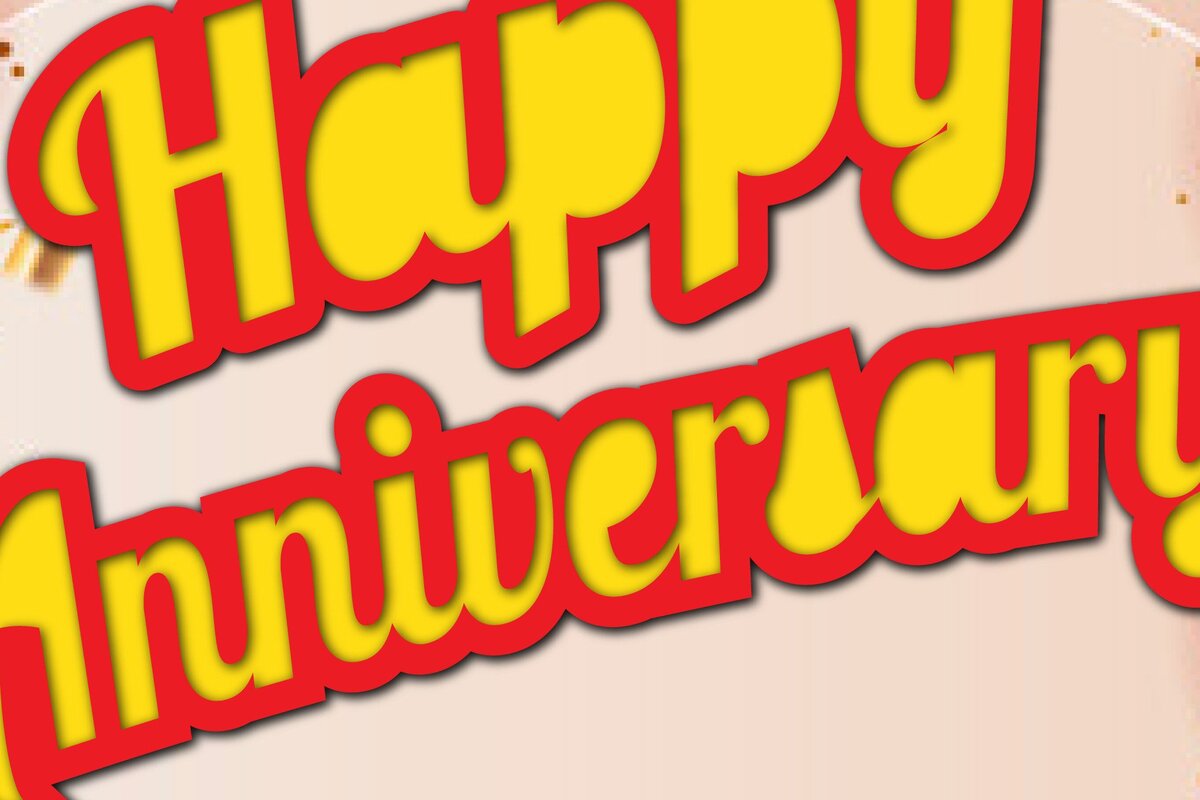 Σετ των 2 Intra απο ξύλο plywood 3mm-4mm πάχος – Χαρτόκοπη Happy Anniversary Garland Δίασταση  20x20 cm INTRAFABR-44793508