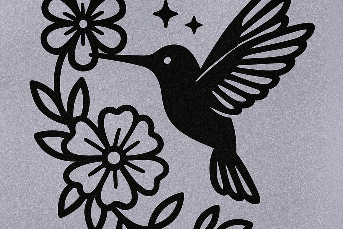 Σετ των 2 Intra απο ξύλο plywood 3mm-4mm πάχος – Κοπή χαρτιού Κολίβριο Δίασταση  20x20 cm INTRAFABR-119817883