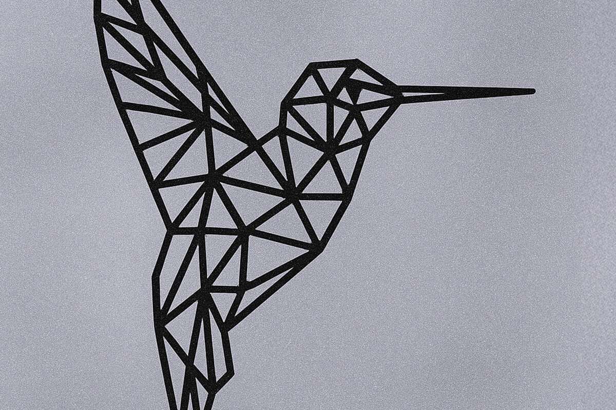 Σετ των 2 Intra απο ξύλο plywood 3mm-4mm πάχος – Κοπή χαρτιού Κολίβριο Δίασταση  20x20 cm INTRAFABR-119818140