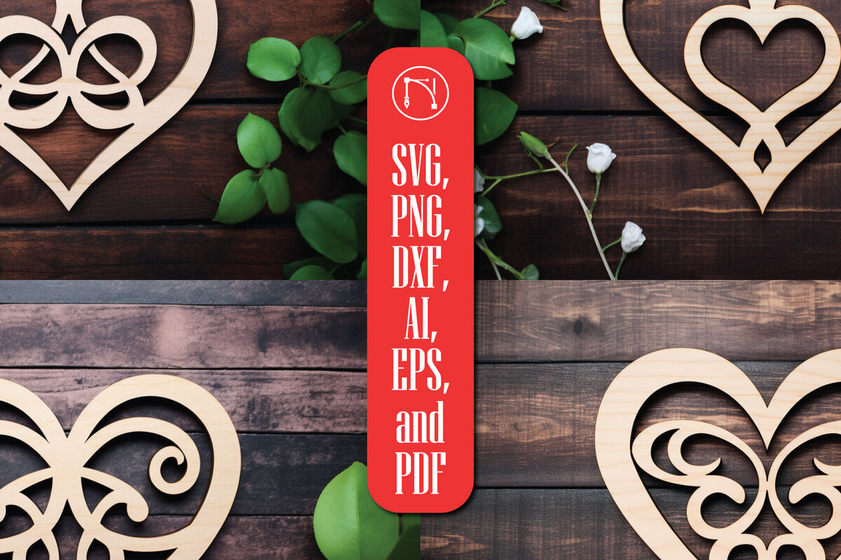 Σετ των 2 Intra απο ξύλο plywood 3mm-4mm πάχος – Πακέτο Paper Cut Infinity Love Δίασταση  20x20 cm INTRAFABR-86360259