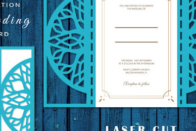 Σετ των 2 Intra απο ξύλο plywood 3mm-4mm πάχος – Προσκλητήριο κομμένο σε χαρτί Δίασταση  20x20 cm INTRAFABR-93065679