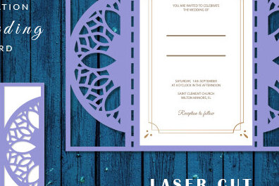 Σετ των 2 Intra απο ξύλο plywood 3mm-4mm πάχος – Προσκλητήριο κομμένο σε χαρτί Δίασταση  20x20 cm INTRAFABR-93065683