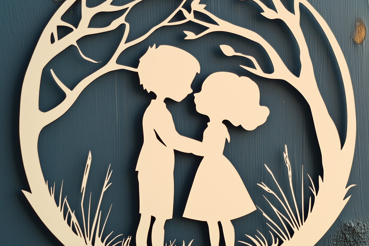 Σετ των 2 Intra απο ξύλο plywood 3mm-4mm πάχος – Paper Cut Kids Wall Decor Δίασταση  20x20 cm INTRAFABR-114950482