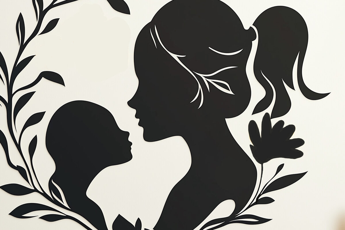 Σετ των 2 Intra απο ξύλο plywood 3mm-4mm πάχος – Paper Cut Mother’s Day Δίασταση  20x20 cm INTRAFABR-117424047