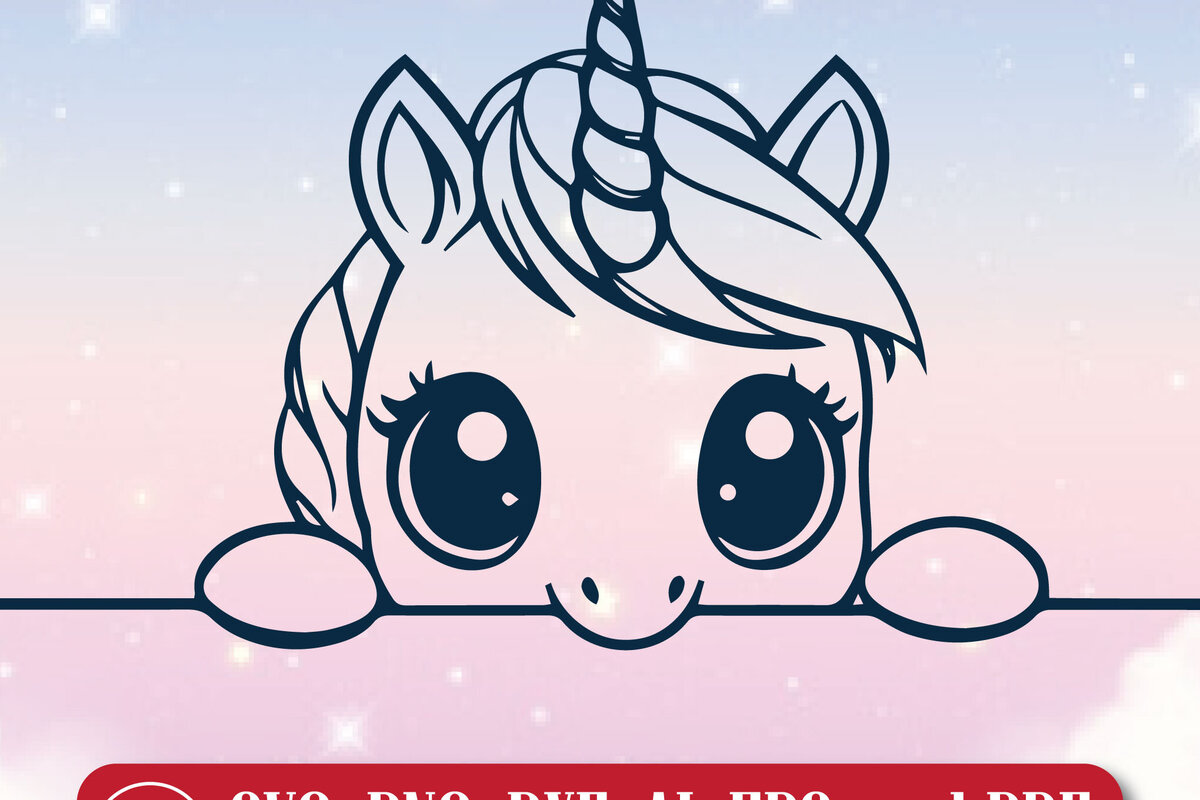 Σετ των 2 Intra απο ξύλο plywood 3mm-4mm πάχος – Paper Cut Peeking Unicorn Δίασταση  20x20 cm INTRAFABR-107611296