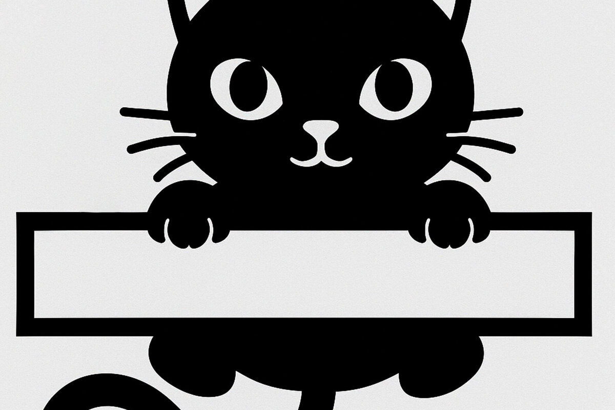 Σετ των 2 Intra απο ξύλο plywood 3mm-4mm πάχος – Κοπή χαρτιού Split Cat Monogram Cut Fil Δίασταση  20x20 cm INTRAFABR-120030581