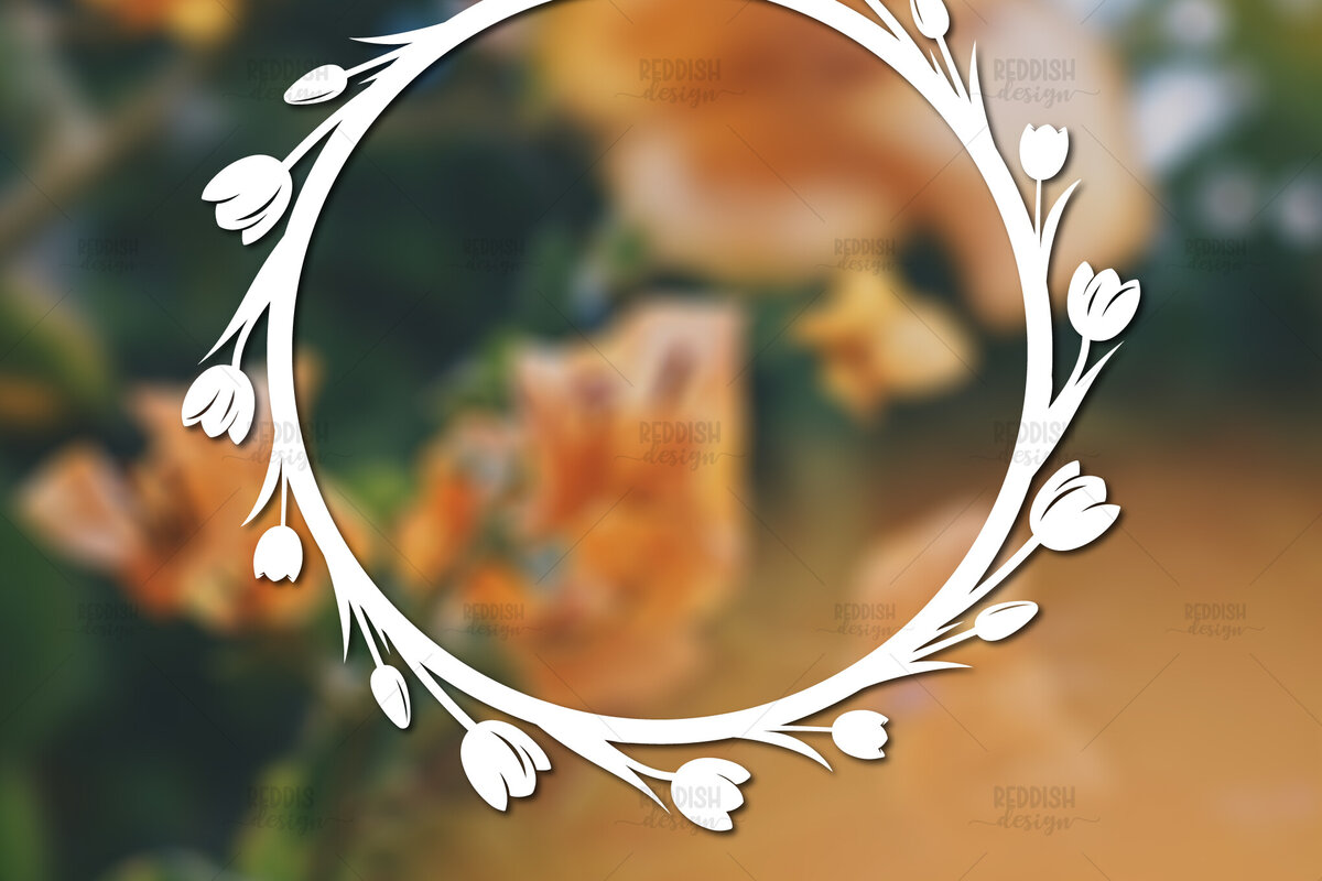 Σετ των 2 Intra απο ξύλο plywood 3mm-4mm πάχος – Paper Cut Spring Κορνίζα φωτογραφιών Δίασταση  20x20 cm INTRAFABR-114737615