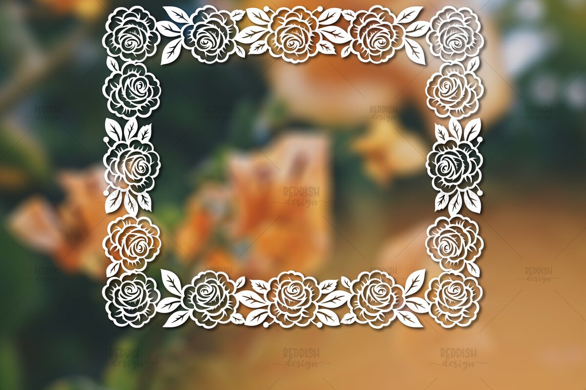 Σετ των 2 Intra απο ξύλο plywood 3mm-4mm πάχος – Paper Cut Spring Κορνίζα φωτογραφιών Δίασταση  20x20 cm INTRAFABR-114737848