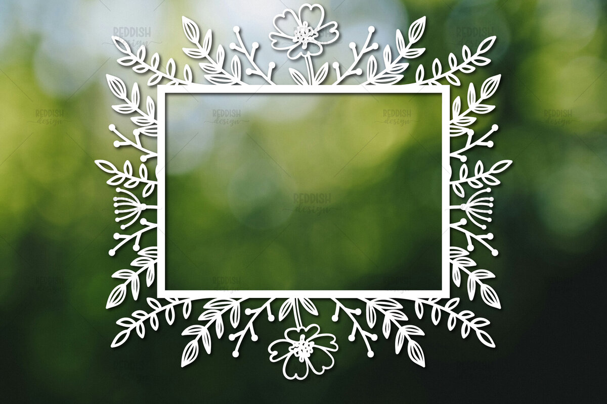 Σετ των 2 Intra απο ξύλο plywood 3mm-4mm πάχος – Paper Cut Spring Κορνίζα φωτογραφιών Δίασταση  20x20 cm INTRAFABR-114737241