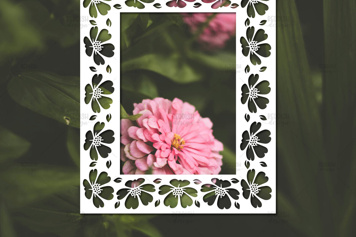 Σετ των 2 Intra απο ξύλο plywood 3mm-4mm πάχος – Paper Cut Spring Κορνίζα φωτογραφιών Δίασταση  20x20 cm INTRAFABR-114737280