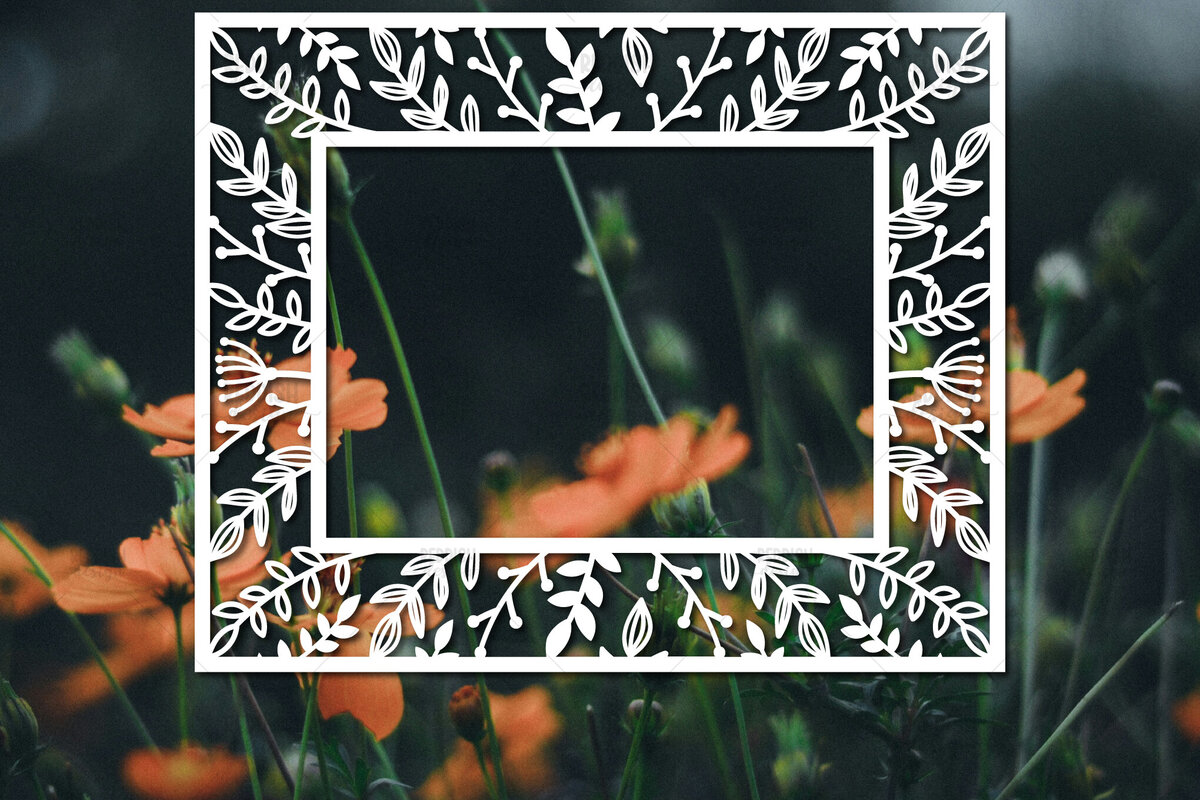 Σετ των 2 Intra απο ξύλο plywood 3mm-4mm πάχος – Paper Cut Spring Κορνίζα φωτογραφιών Δίασταση  20x20 cm INTRAFABR-114737351