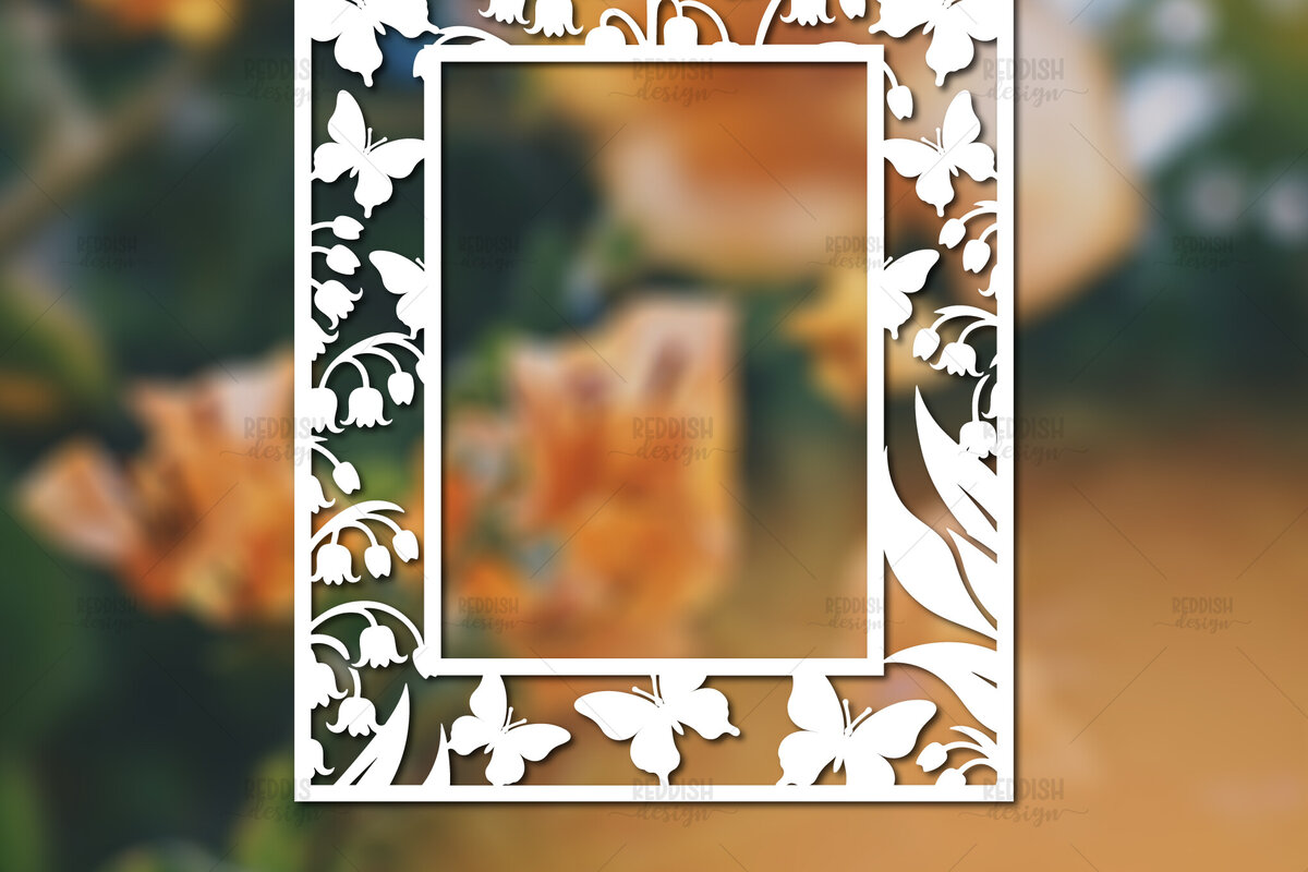 Σετ των 2 Intra απο ξύλο plywood 3mm-4mm πάχος – Paper Cut Spring Κορνίζα φωτογραφιών Δίασταση  20x20 cm INTRAFABR-114737509