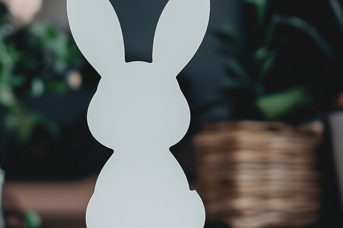 Σετ των 2 Intra απο ξύλο plywood 3mm-4mm πάχος – Paper Cut Standing Bunny Δίασταση  20x20 cm INTRAFABR-116121654