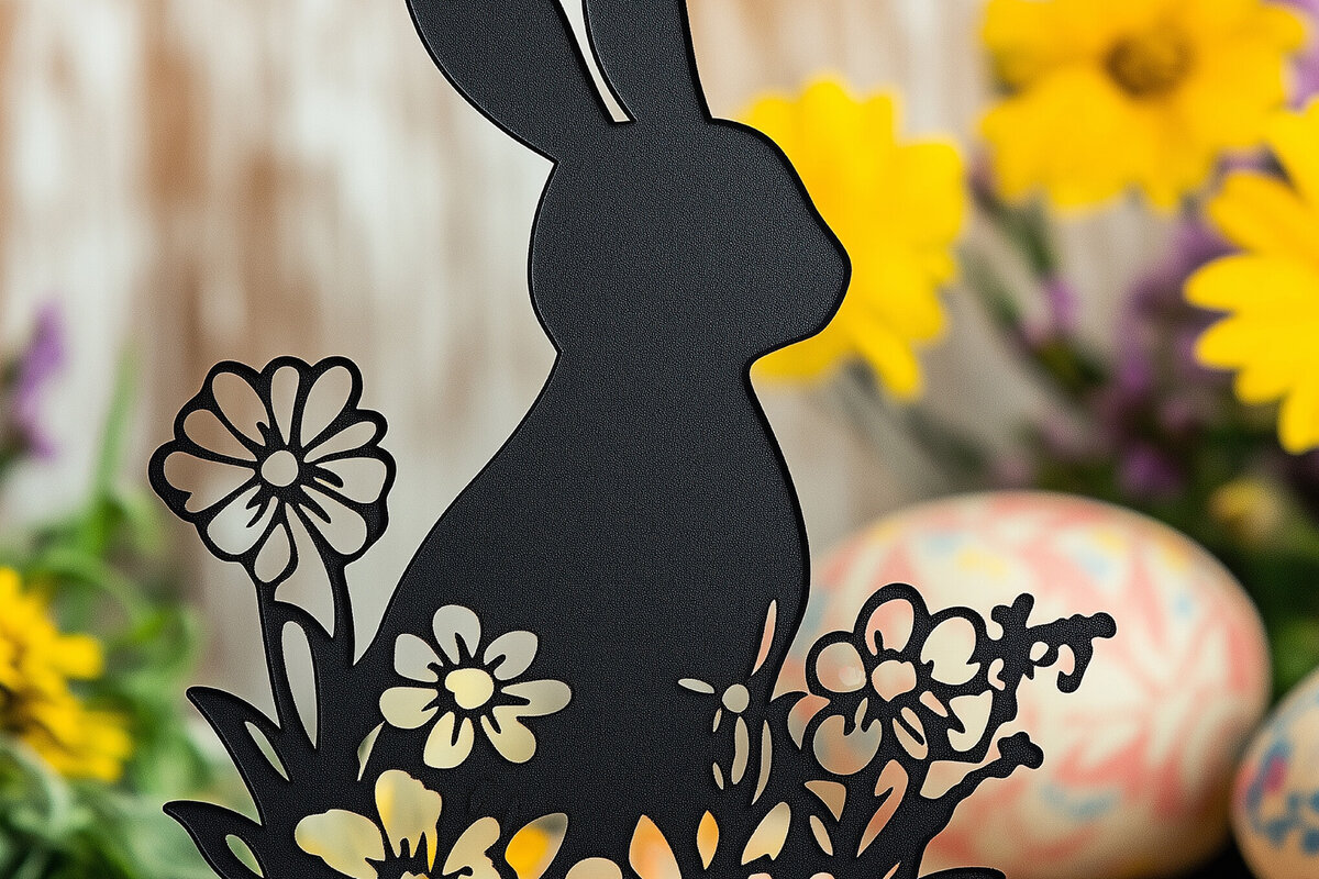 Σετ των 2 Intra απο ξύλο plywood 3mm-4mm πάχος – Paper Cut Standing Bunny Δίασταση  20x20 cm INTRAFABR-117106320