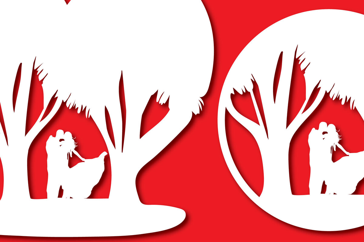 Σετ των 2 Intra απο ξύλο plywood 3mm-4mm πάχος – Paper Cut Valentine Decor Bundle Δίασταση  20x20 cm INTRAFABR-88278556