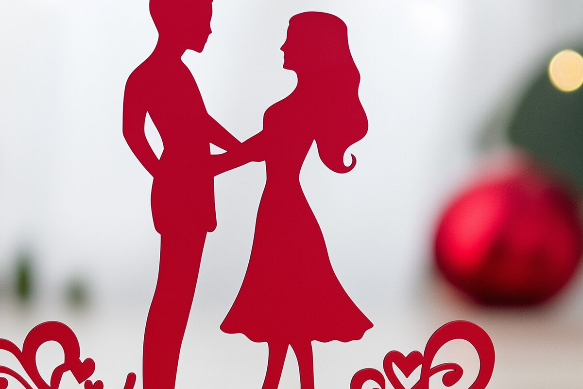 Σετ των 2 Intra απο ξύλο plywood 3mm-4mm πάχος – Paper Cut Valentine Decor Δίασταση  20x20 cm INTRAFABR-112558535