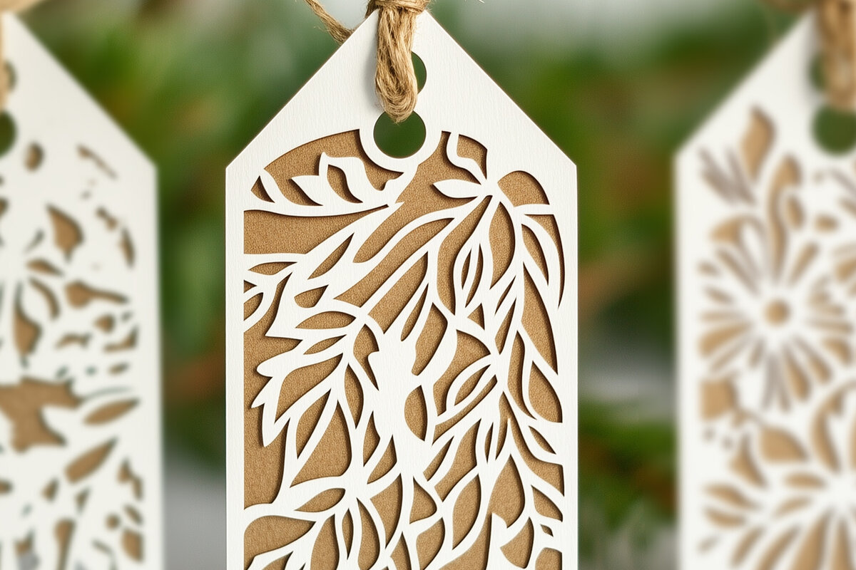 Σετ των 2 Intra απο ξύλο plywood 3mm-4mm πάχος – Χαρτί κοπή Ετικέτες δώρου για τον Άγιο Βαλεντίνο Δίασταση  20x20 cm INTRAFABR-112743382