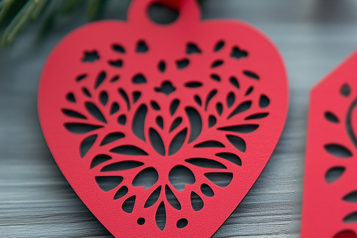 Σετ των 2 Intra απο ξύλο plywood 3mm-4mm πάχος – Χαρτί κοπή Ετικέτες δώρου για τον Άγιο Βαλεντίνο Δίασταση  20x20 cm INTRAFABR-112750427