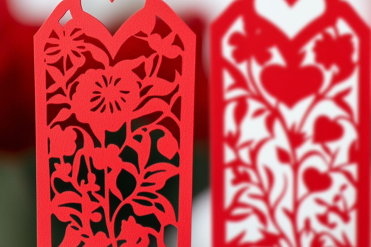 Σετ των 2 Intra απο ξύλο plywood 3mm-4mm πάχος – Χαρτί κοπή Ετικέτες δώρου για τον Άγιο Βαλεντίνο Δίασταση  20x20 cm INTRAFABR-112755306