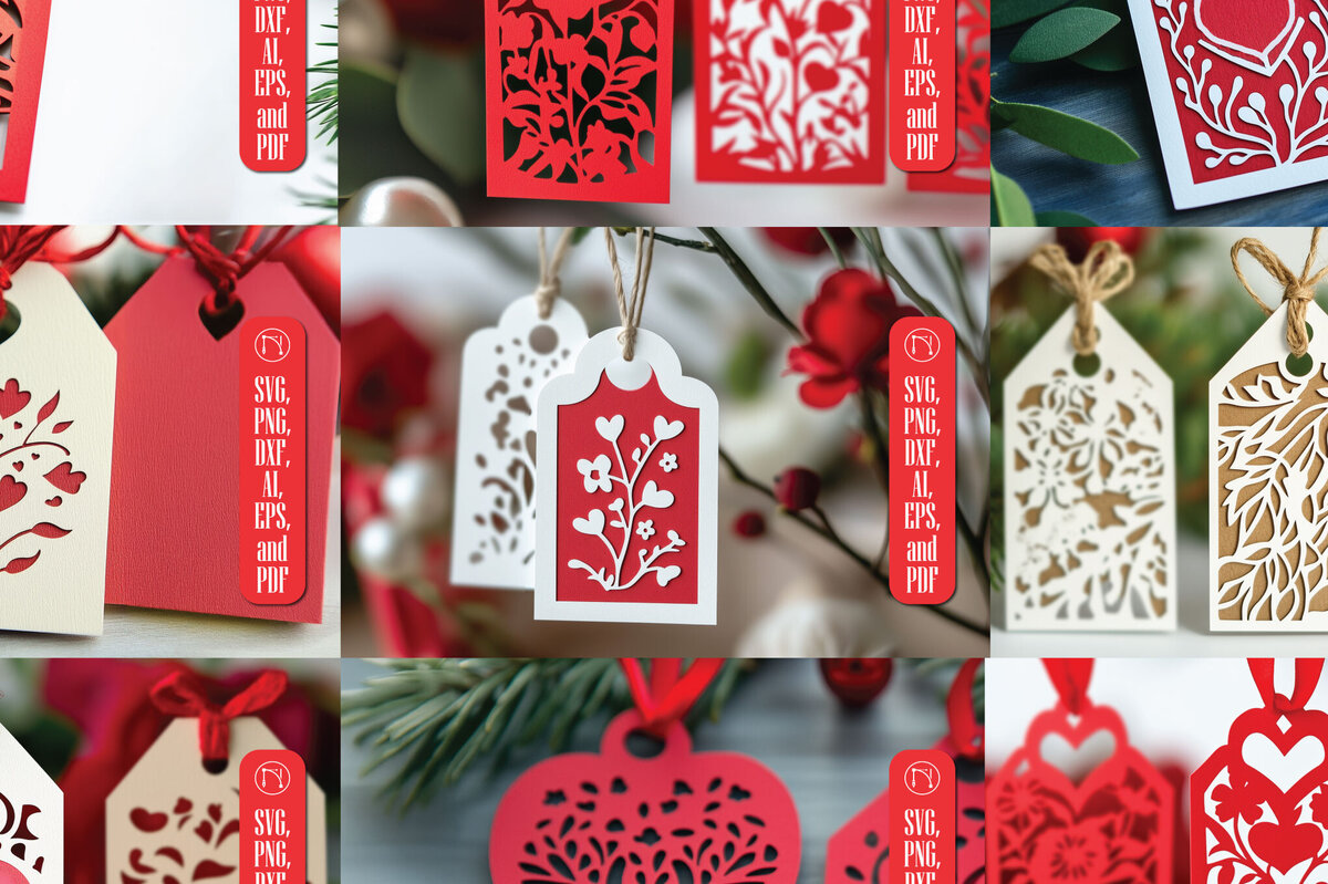 Σετ των 2 Intra απο ξύλο plywood 3mm-4mm πάχος – Κόψιμο χαρτιού δώρου Αγίου Βαλεντίνου Πακέτο Δίασταση  20x20 cm INTRAFABR-112755664