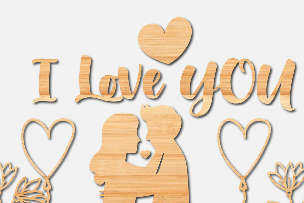 Σετ των 2 Intra απο ξύλο plywood 3mm-4mm πάχος – Χαρτί Κοπή Βαλεντίνου ΣΤΟΛΙΔΙΑ Craft Δίασταση  20x20 cm INTRAFABR-21683604