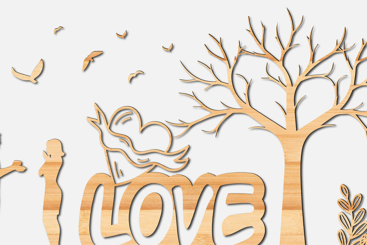 Σετ των 2 Intra απο ξύλο plywood 3mm-4mm πάχος – Χαρτί Κοπή Βαλεντίνου ΣΤΟΛΙΔΙΑ Craft Δίασταση  20x20 cm INTRAFABR-21679679