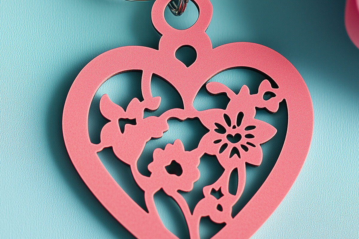 Σετ των 3 Intra απο ξύλο plywood 3mm-4mm πάχος – Κοπή χαρτιού Μπρελόκ για την ημέρα του Αγίου Βαλεντίνου Δίασταση  5x5 cm INTRAFABR-114010167