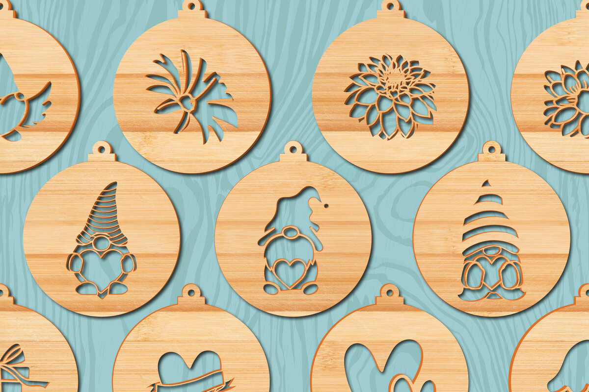 Σετ των 2 Intra απο ξύλο plywood 3mm-4mm πάχος – Δέσμη στολιδιών για Valentine’s Cut Paper Cut Δίασταση  20x20 cm INTRAFABR-21875048