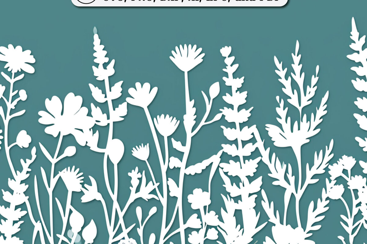 Σετ των 2 Intra απο ξύλο plywood 3mm-4mm πάχος – Paper Cut Wildflower Bundle Δίασταση  20x20 cm INTRAFABR-88350929