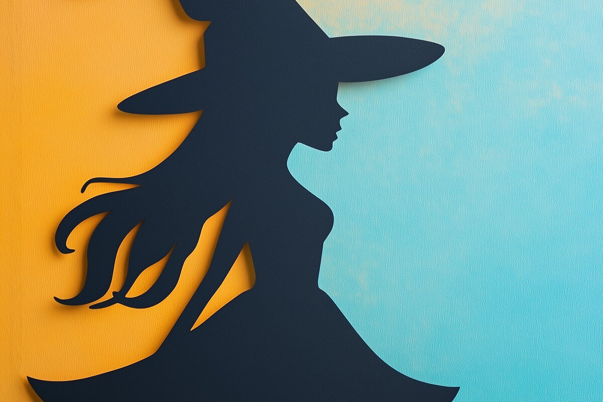 Σετ των 2 Intra απο ξύλο plywood 3mm-4mm πάχος – Αρχείο κοπής χαρτιού Witch Δίασταση  20x20 cm INTRAFABR-107765095