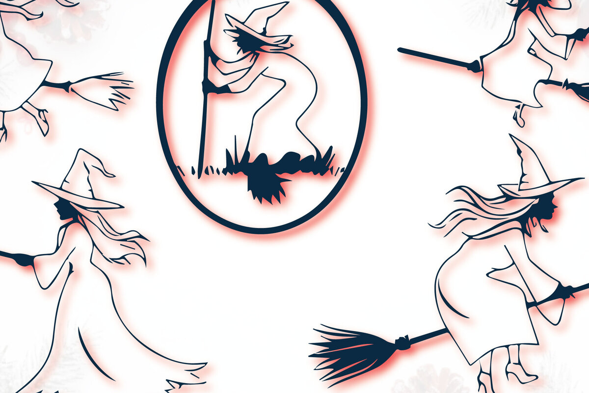 Σετ των 2 Intra απο ξύλο plywood 3mm-4mm πάχος – Αρχείο κοπής χαρτιού Witch Δίασταση  20x20 cm INTRAFABR-108819794