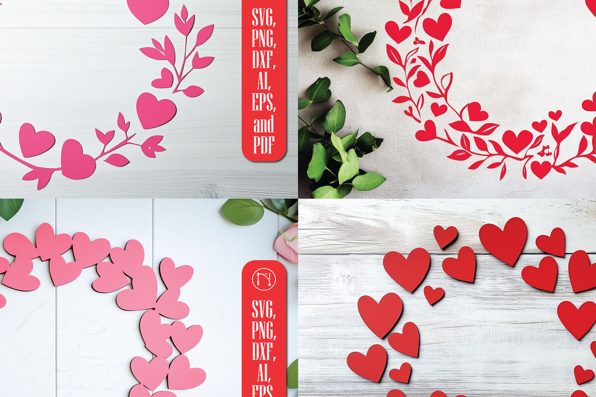 Σετ των 2 Intra απο ξύλο plywood 3mm-4mm πάχος – Δέσμη στεφάνι κομμένου χαρτιού Δίασταση  20x20 cm INTRAFABR-116012356