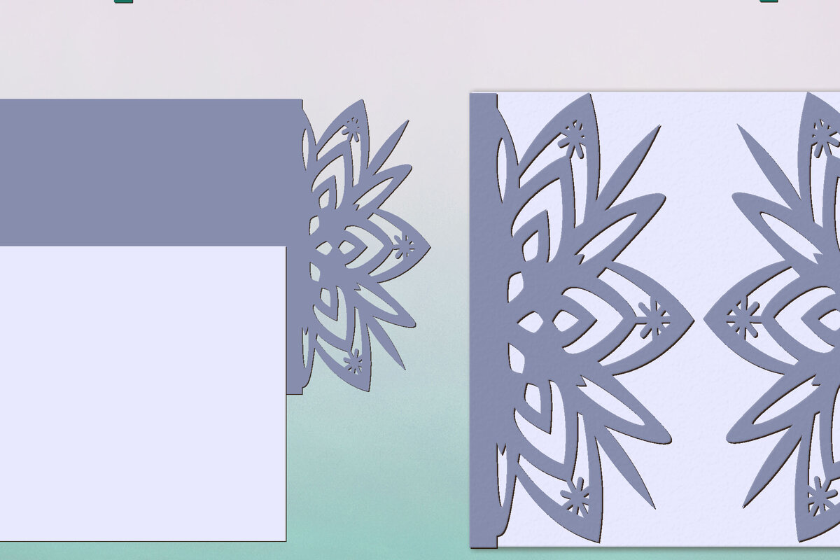 Σετ των 2 Intra απο ξύλο plywood 3mm-4mm πάχος – Χάρτινος φάκελος πρόσκλησης. 3D χάρτινο δώρο Δίασταση  20x20 cm INTRAFABR-81730460