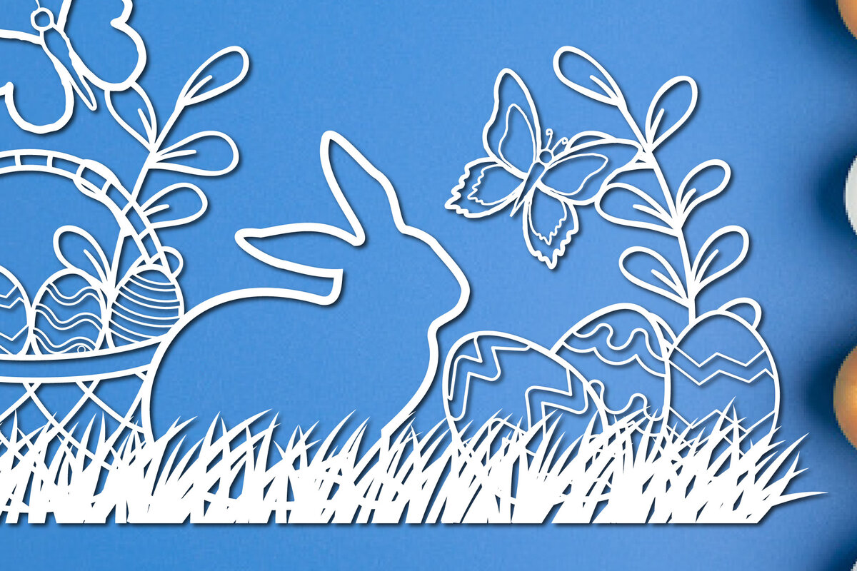 Σετ των 2 Intra απο ξύλο plywood 3mm-4mm πάχος – Κόψτε χαρτί/λέιζερ Πασχαλινή διακόσμηση Δίασταση  20x20 cm INTRAFABR-25873647