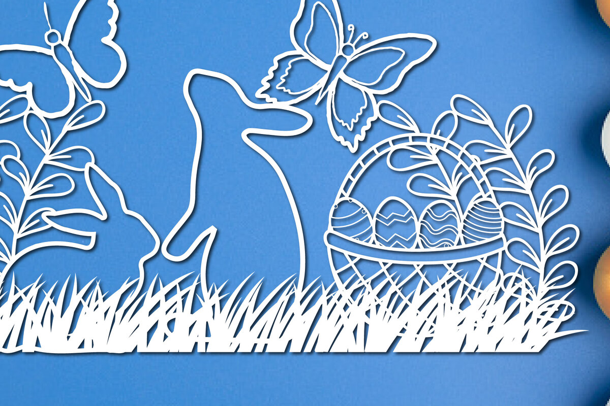 Σετ των 2 Intra απο ξύλο plywood 3mm-4mm πάχος – Κόψτε χαρτί/λέιζερ Πασχαλινή διακόσμηση Δίασταση  20x20 cm INTRAFABR-25873215