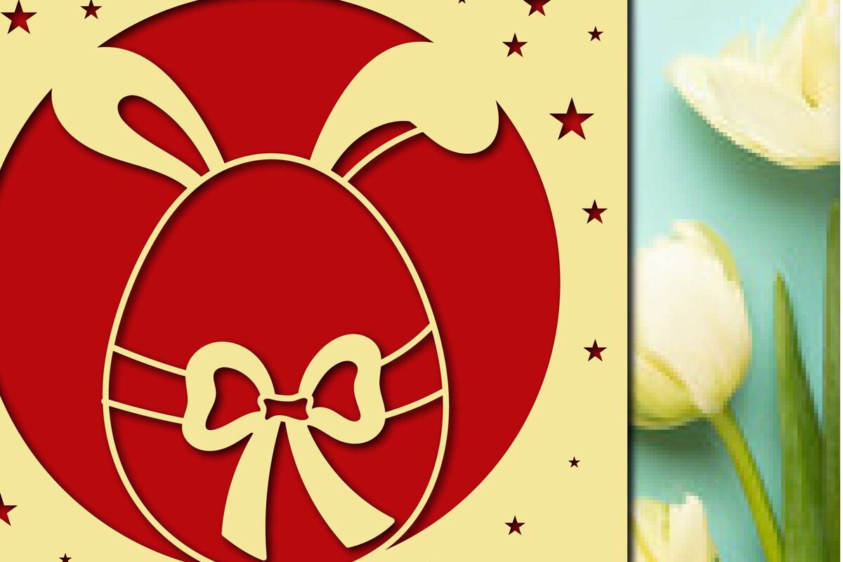 Σετ των 2 Intra απο ξύλο plywood 3mm-4mm πάχος – Δωροκάρτα για την Ημέρα του Πάσχα από χαρτί/Λέιζερ Δίασταση  20x20 cm INTRAFABR-62284691