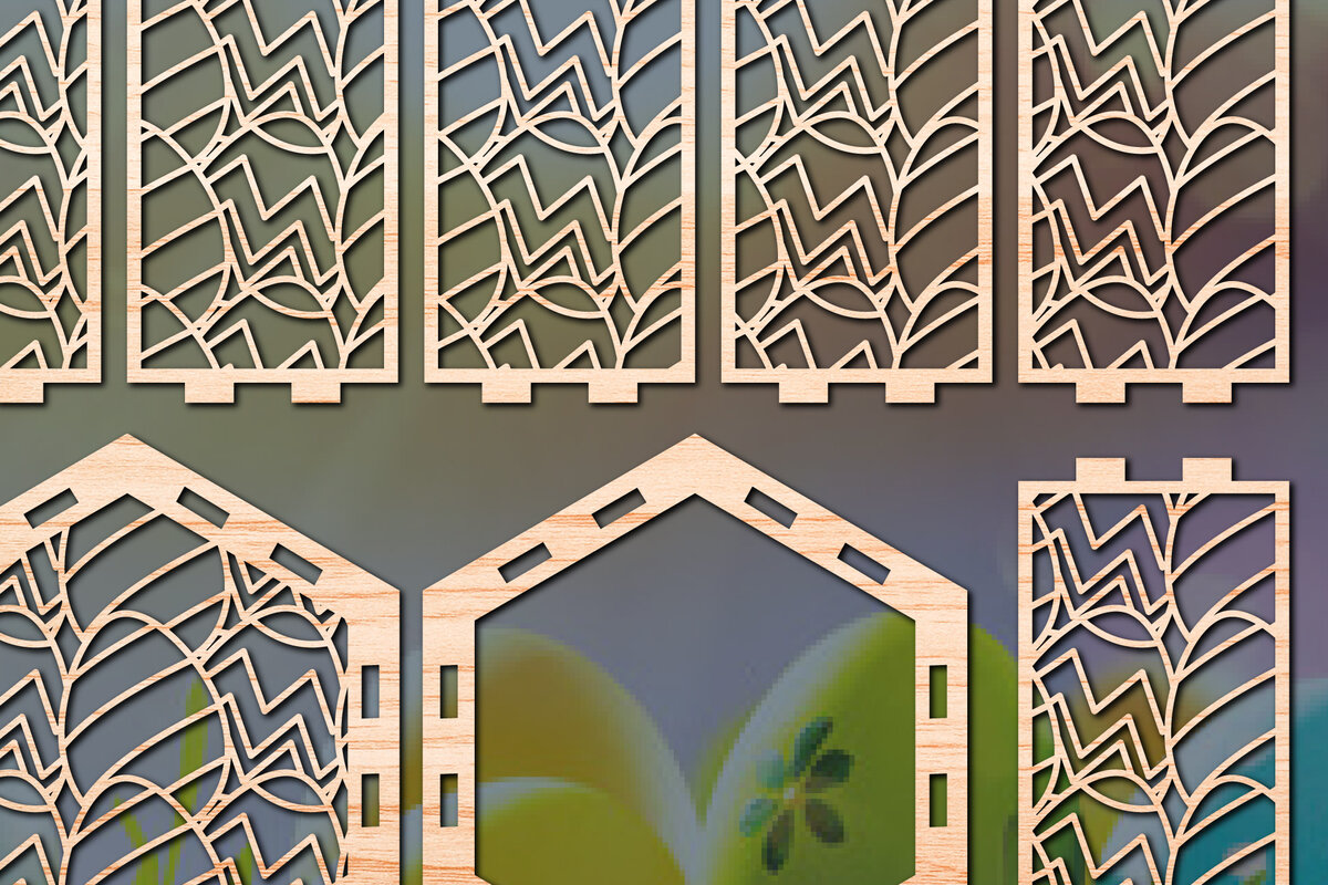 Σετ των 2 Intra απο ξύλο plywood 3mm-4mm πάχος – Χαρτί/λέιζερ Κόψιμο Πασχαλινό Φανάρι Δίασταση  20x20 cm INTRAFABR-56557422