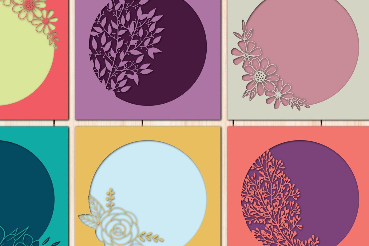 Σετ των 2 Intra απο ξύλο plywood 3mm-4mm πάχος – Πακέτο Card Cut Paper/Laser Δίασταση  20x20 cm INTRAFABR-38828837