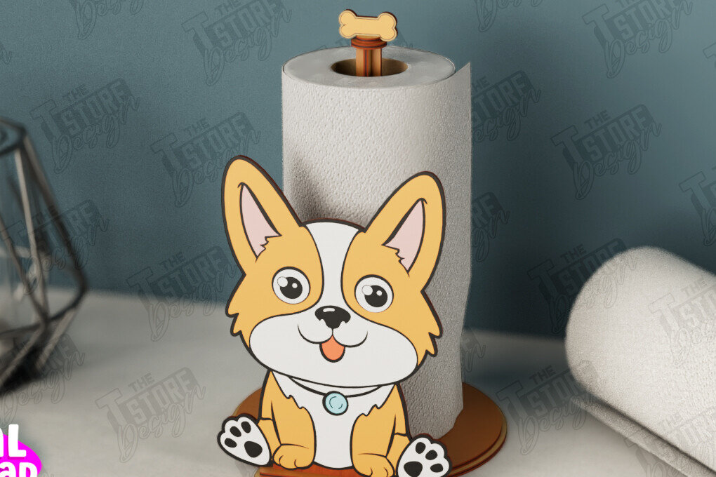 Σετ των 2 Intra απο ξύλο plywood 3mm-4mm πάχος – Χαρτοπετσέτα | Σχήμα σκύλου | Κουζίνα Δίασταση  20x20 cm INTRAFABR-112628977