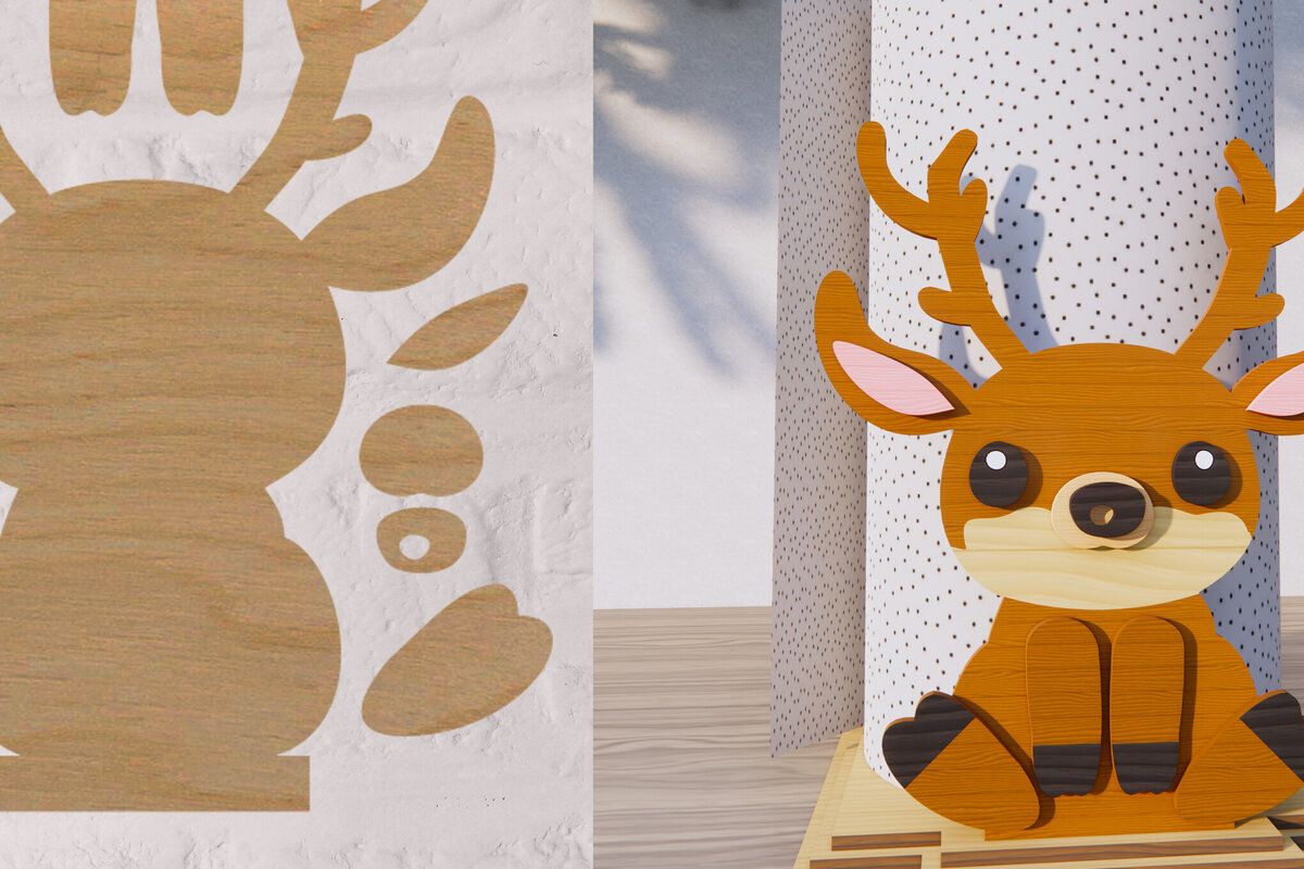 Σετ των 2 Intra απο ξύλο plywood 3mm-4mm πάχος – Χάρτινες θήκες για ρολό πετσέτας κοπής με λέιζερ Δίασταση  20x20 cm INTRAFABR-79290023