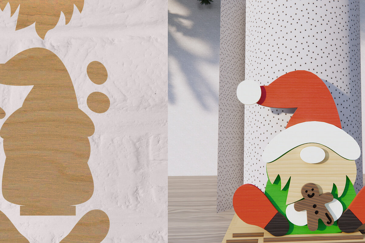 Σετ των 2 Intra απο ξύλο plywood 3mm-4mm πάχος – Χάρτινες θήκες για ρολό πετσέτας κοπής με λέιζερ Δίασταση  20x20 cm INTRAFABR-79290058