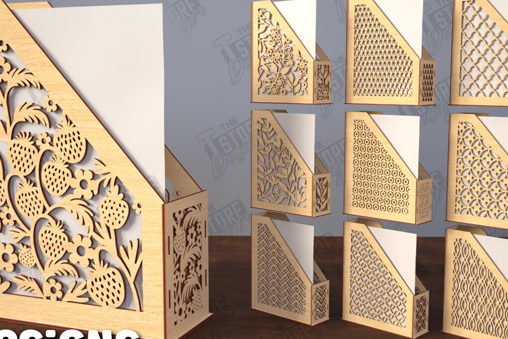 Σετ των 2 Intra απο ξύλο plywood 3mm-4mm πάχος – Δίσκος χαρτιού |Οργανωτής γραφείου Δίασταση  20x20 cm INTRAFABR-116214920