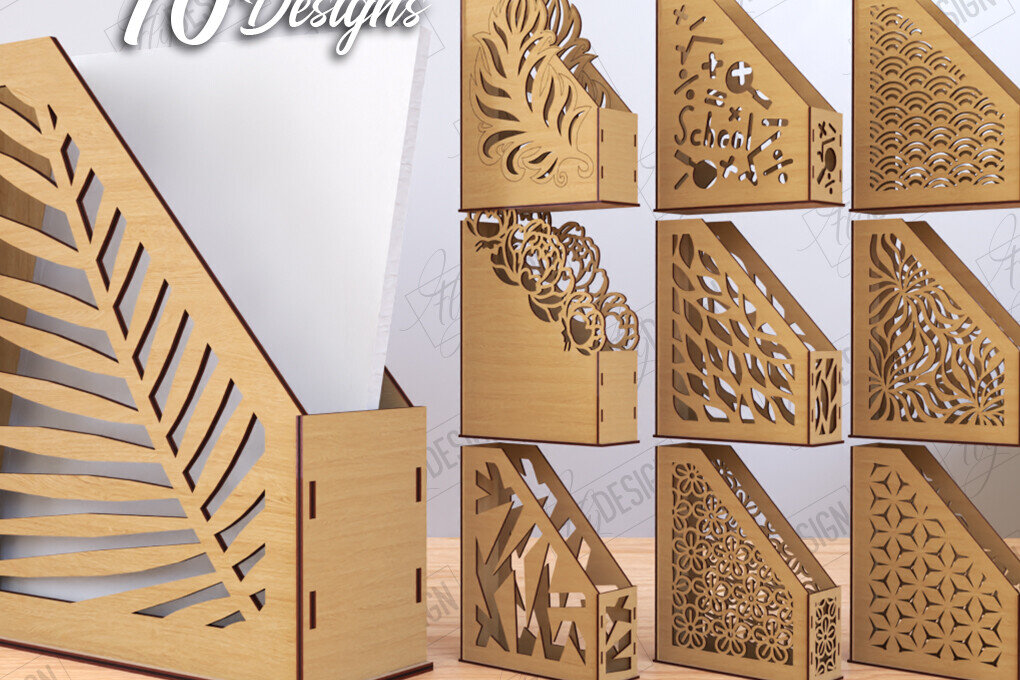 Σετ των 2 Intra απο ξύλο plywood 3mm-4mm πάχος – Δίσκος χαρτιού Δέσμη κοπής με λέιζερ | Γραφείο Δίασταση  20x20 cm INTRAFABR-122605422