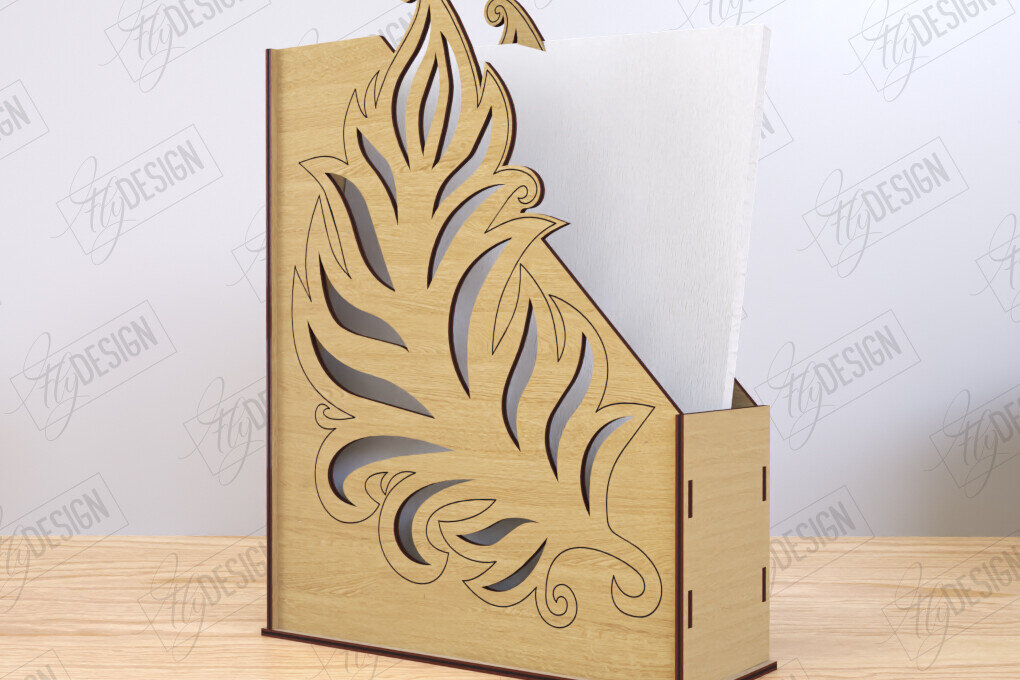 Σετ των 2 Intra απο ξύλο plywood 3mm-4mm πάχος – Δίσκος χαρτιού | Σχεδιασμός Γραφείου Δίασταση  20x20 cm INTRAFABR-122603341