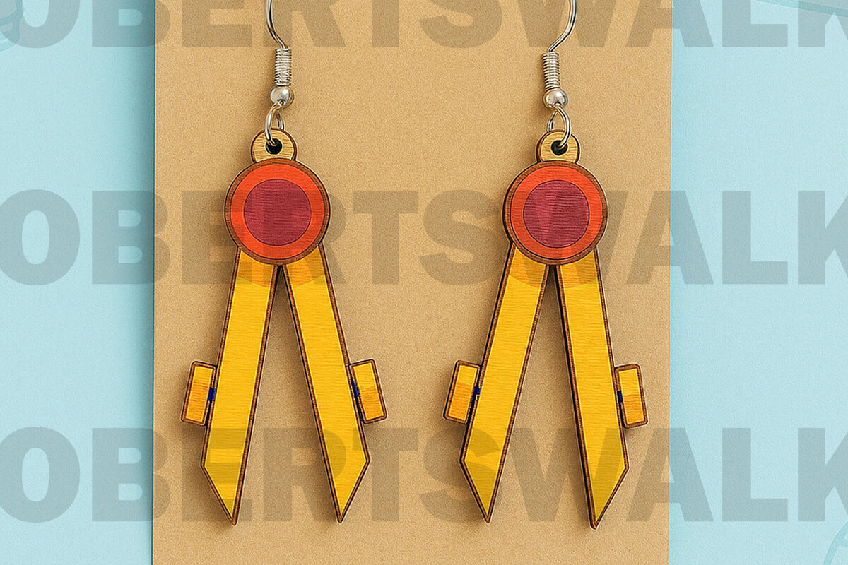 Σετ των 3 Intra απο ξύλο plywood 3mm-4mm πάχος – Σκουλαρίκια με συνδετήρες – Πράσινο Καφέ Δίασταση  5x5 cm INTRAFABR-124968217