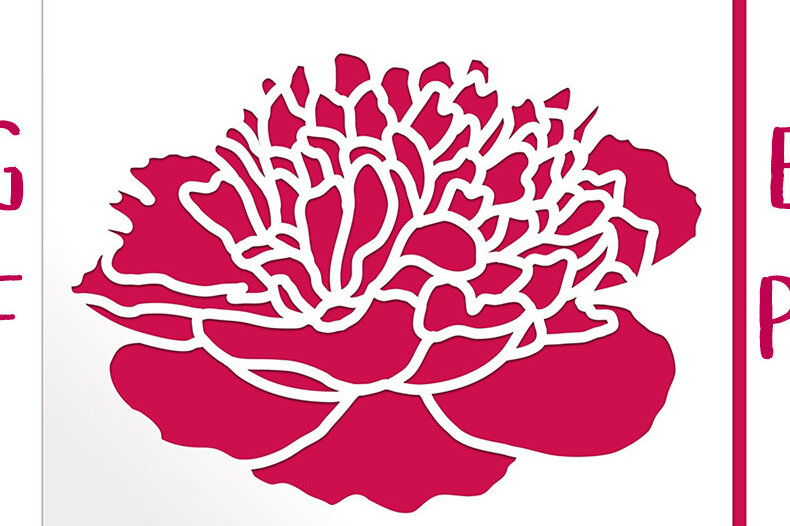 Σετ των 2 Intra απο ξύλο plywood 3mm-4mm πάχος – Κάρτα παιώνιας χάρτινης κοπής Δίασταση  20x20 cm INTRAFABR-29307818