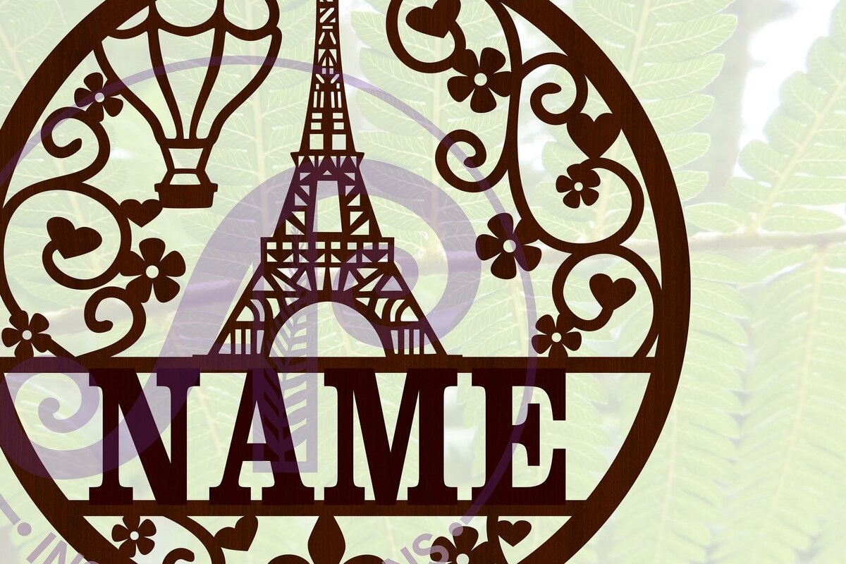 Intra απο ξύλο plywood 3mm-4mm πάχος – Αρχείο περικοπής Sign Paris Δίασταση  40x30 cm INTRAFABR-67411964