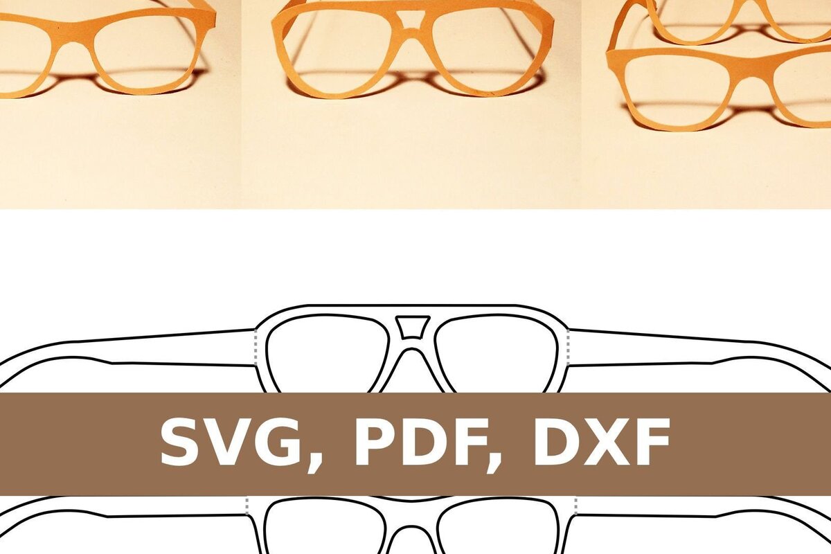 Σετ των 2 Intra απο ξύλο plywood 3mm-4mm πάχος – Γυαλιά πάρτι Δίασταση  20x20 cm INTRAFABR-33145582