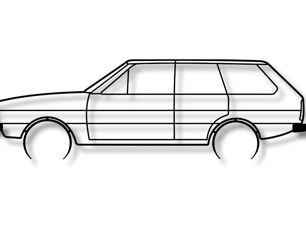 Σετ των 2 Intra απο ξύλο plywood 3mm-4mm πάχος – Passat B1 Car Silhouette Dxf Δίασταση  20x20 cm INTRAFABR-117341254